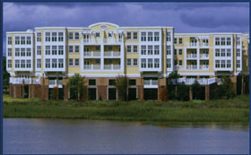 Photo of The Bristol, a condominium development overlooking Charleston, South Carolina's Ashley River.