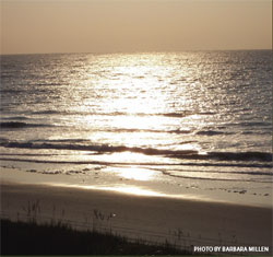 Beach scene at North Myrtle Beach, South Carolina