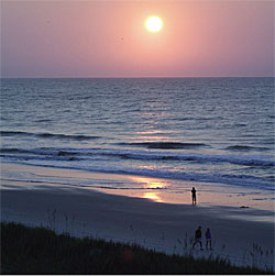 Condotel affords beautiful sunset scenery as seen here at a beach on the Grand Strand