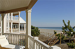 Breathtaking view from the porch of a home in DeBordieu Colony looking out onto the beach