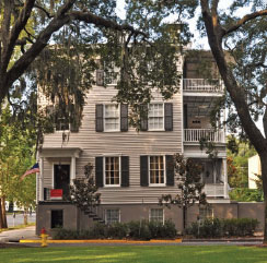 Extrior photo of historic Savannah GA's 126 West Harris St